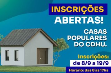 Prefeitura divulga datas para abertura de inscrições destinadas à Moradias Populares 